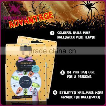 NEWAIR pre-design Holloween artificial nails with glue