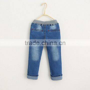 Car Sailing Embroidery Waist Denim Trousers photo-2