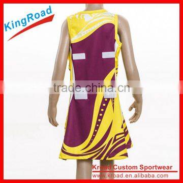 Pro Team Custom Netball Jersey Custom Sublimation Basketball Jersey Netball Dresses photo-3