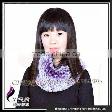 CX-B-76F 2016 Fashion Scarf Rex Rabbit Fur Snood Knitted Poncho And Shawl photo-6