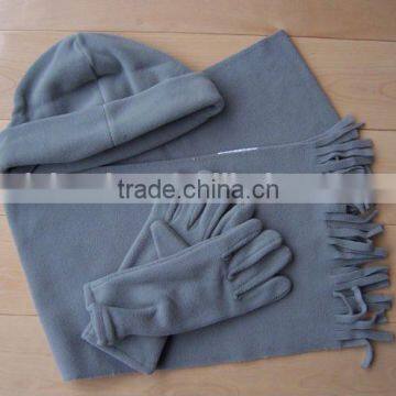 Black and Red Pure Colour Polar Fleece Set Promotional photo-5