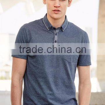 Custom Men Polo Shirts Cotton Blank Short Sleeve Cheap Blank Polo Tshirts With Pocket photo-2