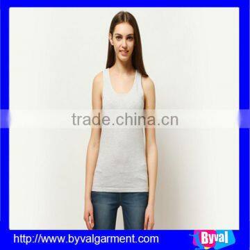 OEM factory slim fit apparel price women summer sleeveless dry fit plain dyed shirts made in China