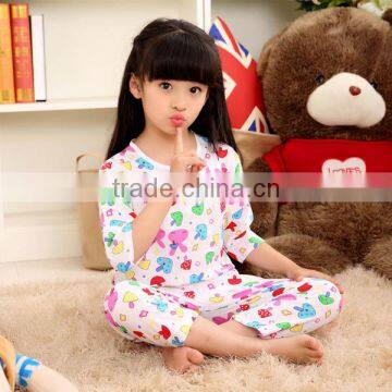 2017 Spring Children Korea Style Cotton Sleepwear Wholesale Cartoon Printing Kids Nightwear Summer photo-3
