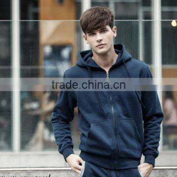 China Factory Good Sale High Quality Cotton Fleece Zipper Pocket Hoodies photo-2