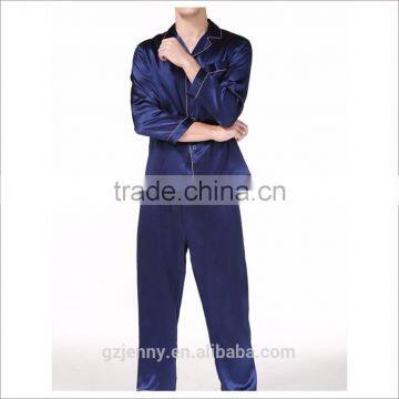Hot Sell Plain Sleepwear Suit China Silk Pajamas For Men photo-2