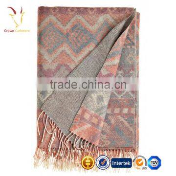 Intarsia Kids Cashmere Knitted Blanket Nepal