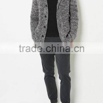 Super Soft Men Cropped Cashmere Cotton Cardigan photo-2