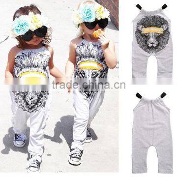 S33619W Kids Sleeve Baby Girls BoysLion Romper One Piece Jumpsuit photo-2