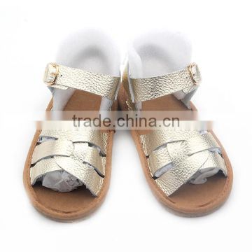 Hot summer shoes cow leather flat sandals for ladies pictures