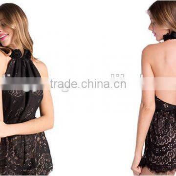Runwaylover 5060 Europea Hot Sale Sleeveless Sexy Backless Playsuit photo-3