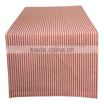 100% Cotton Red Striped Table Cloth From India photo-3