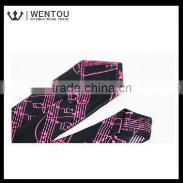 Wholesale Fashionable Musical Notes Printed Tie photo-5