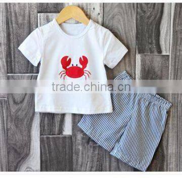 Boys Shorts Sets Crab Boys Summer Short Outfits Teen Korean Boys Clothing Sets Toddler Boys Boutique Clothing Boys Sets 2015 photo-2