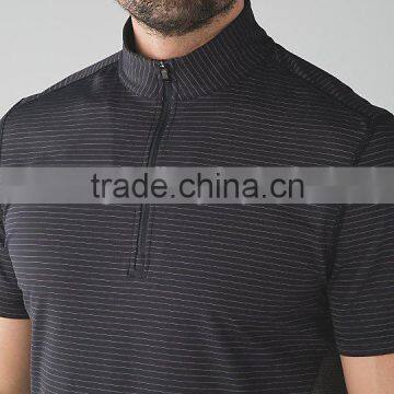 Classical Solid Color Contrast Piping 1/4 Zipped Pullover Sport Sweatshirt photo-4