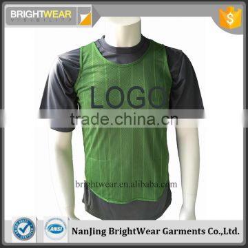 Polyester green mesh cusomized logo Europe high visibility vest