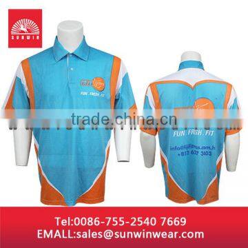 Custom Factory Price Mens 100% Polyester Tripe Polo Shirt photo-4