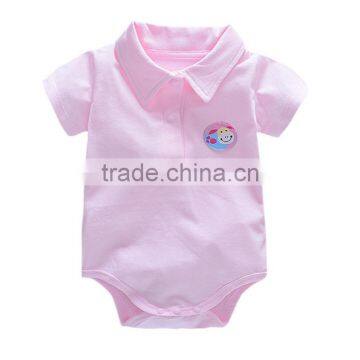 Factory Supply Plain Baby Body Suit 100% Cotton Baby Clothes Gown photo-4