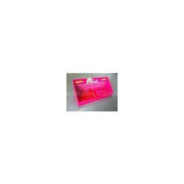 OEM / ODM customized strong design pink cardboard retail displays with inner tray