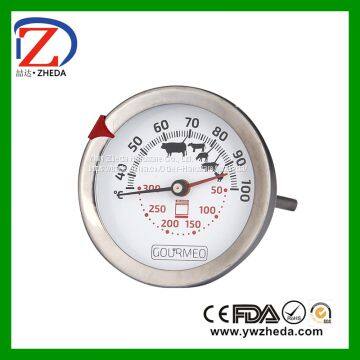 Useful kitchen bimatal meat and oven thermometer