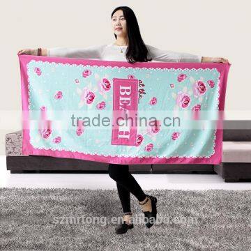 100% Polyester microfiber beach towel bath towel