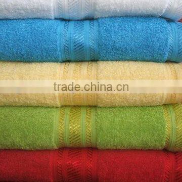 Silk border Cotton towels