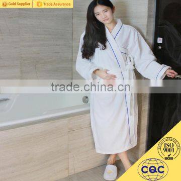 Pure soft white cotton unisex bath robe