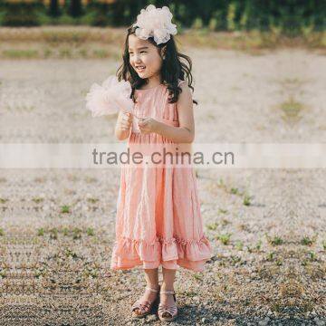 Cotton Flax Long Dress for Girl