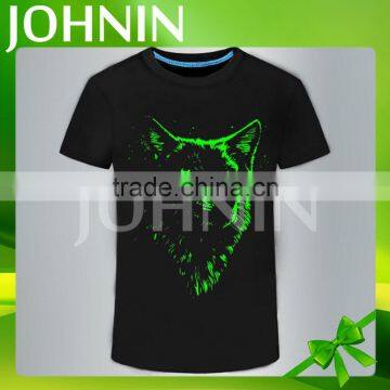 Custom cotton your design mixed size glow in the dark 3D LED t-shirt