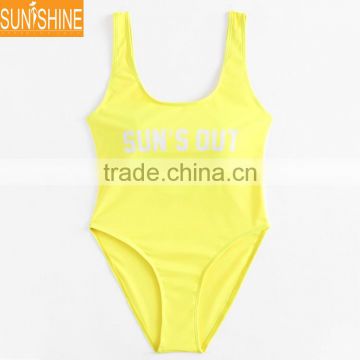 Ladies One Piece Swimsuit Lycra Swim Suit Halter Push Up Swimwear