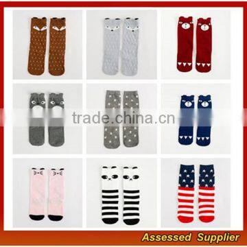 Wholesale Custom Girl and Boy Cotton Colorful Animal Cartoon Tube Socks for Baby Knee High Socks JH58 photo-3