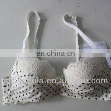 latest polka dot white brassiere Trade assurance supplier underwear