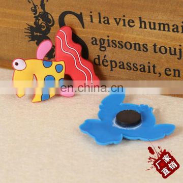 Factory supply fish design silicone refrigerator sticker magnet for home decoration