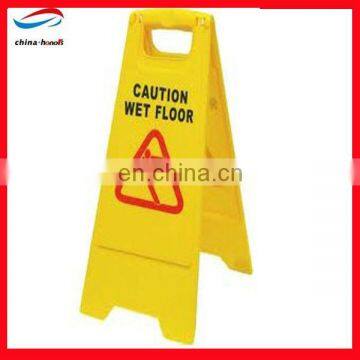 yellow safety caution wet floor sign/plastic flooring for wet areas