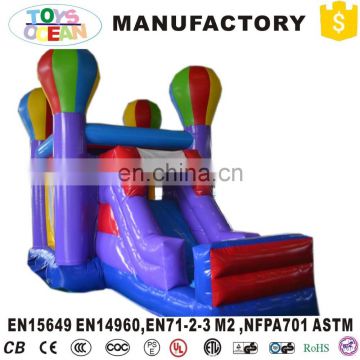 colorful inflatable jumping bouncer house with Castle and Slide Combo