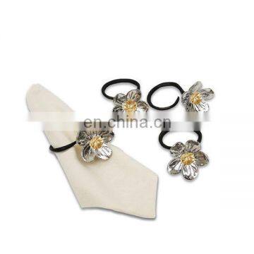 Fashion gold flower Napkin Rings