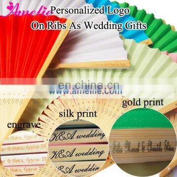 Customized Logo Printed Hand Fan Wedding