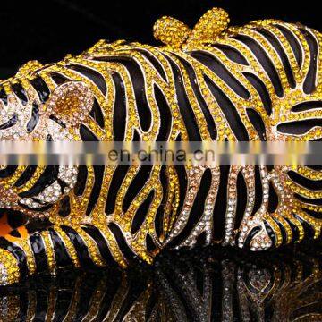 Tiger design crystal purse and handbags