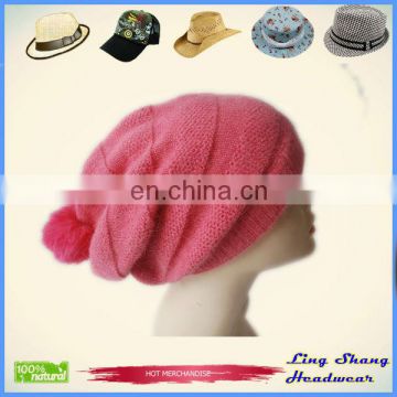 Lady Lovely Angora Beanie Hat