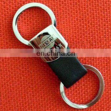 Custom China Factory Directly Promotional Business Gift Leather Keychain, Wholesale Customized Logo Leather Keychains photo-3