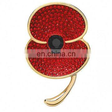 Promotional China Manufacture Poppy Brooch Pin photo-4