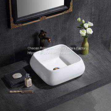 Bathroom ceramic hand wash small size square sinks