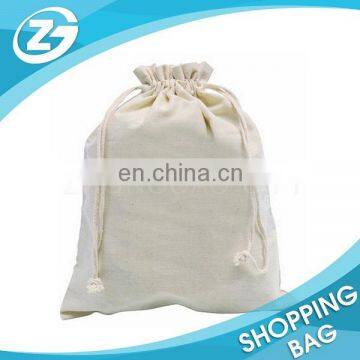 Cheap Custom Size Eco Friendly Reusable Drawstring Plain Blank Canvas Cotton Laundry Bags