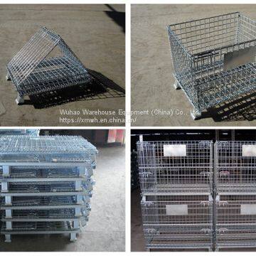 Customized Zinc Coated Heavy Duty Wire Mesh Container for Industrial Parts Warehouse photo-3