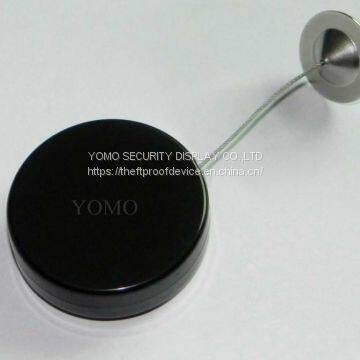 Round Anti-theft Recoil Pull Box With Adjustable Wire Loop Lanyard photo-2