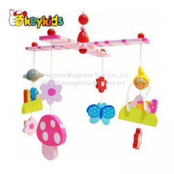 Customize colorful wooden cot mobile for baby crib W08K037