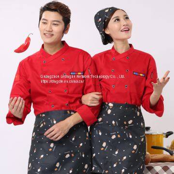 Chef clothes, kitchen clothes, restaurants, hotels, autumn and winter clothing, men and women custom