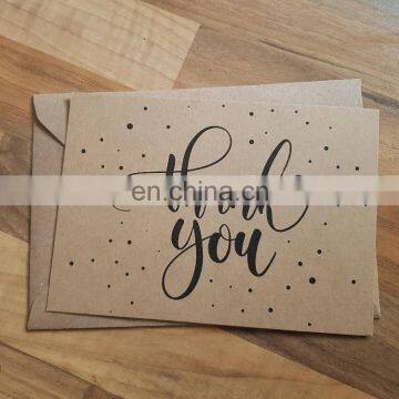 Kraft paper wedding envelopes with thank you cards