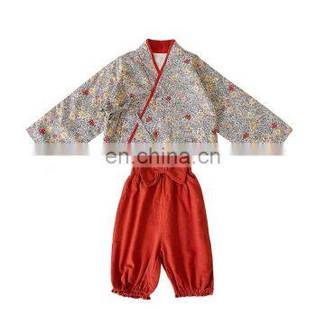 6683 New born baby girl two pieces spring and summer floral clothing set