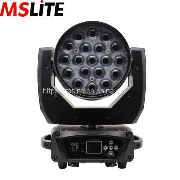 19X15w RGBW LED Wash Zoom Moving Heads Light Used Dj Disco Equipment Led Stage Lamp for Party Show